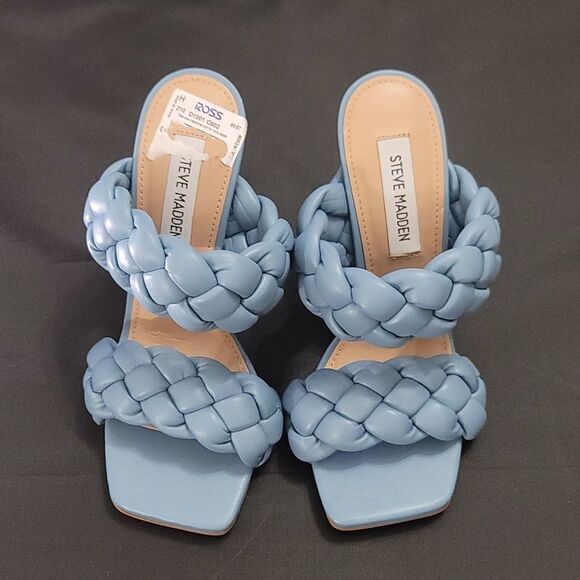 BRAND NEW STEVE MADDEN WOMEN"S CHUNKY BRAIDED STRAP DETAILS KENLEY HEELE… - Picture 3 of 14